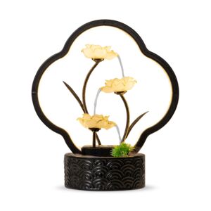 FOUNTAIN TABLETOP W/2 FLOWERS 40X25X52CM FOUNTAIN TABLETOP W/2 FLOWERS 40X25X52CM